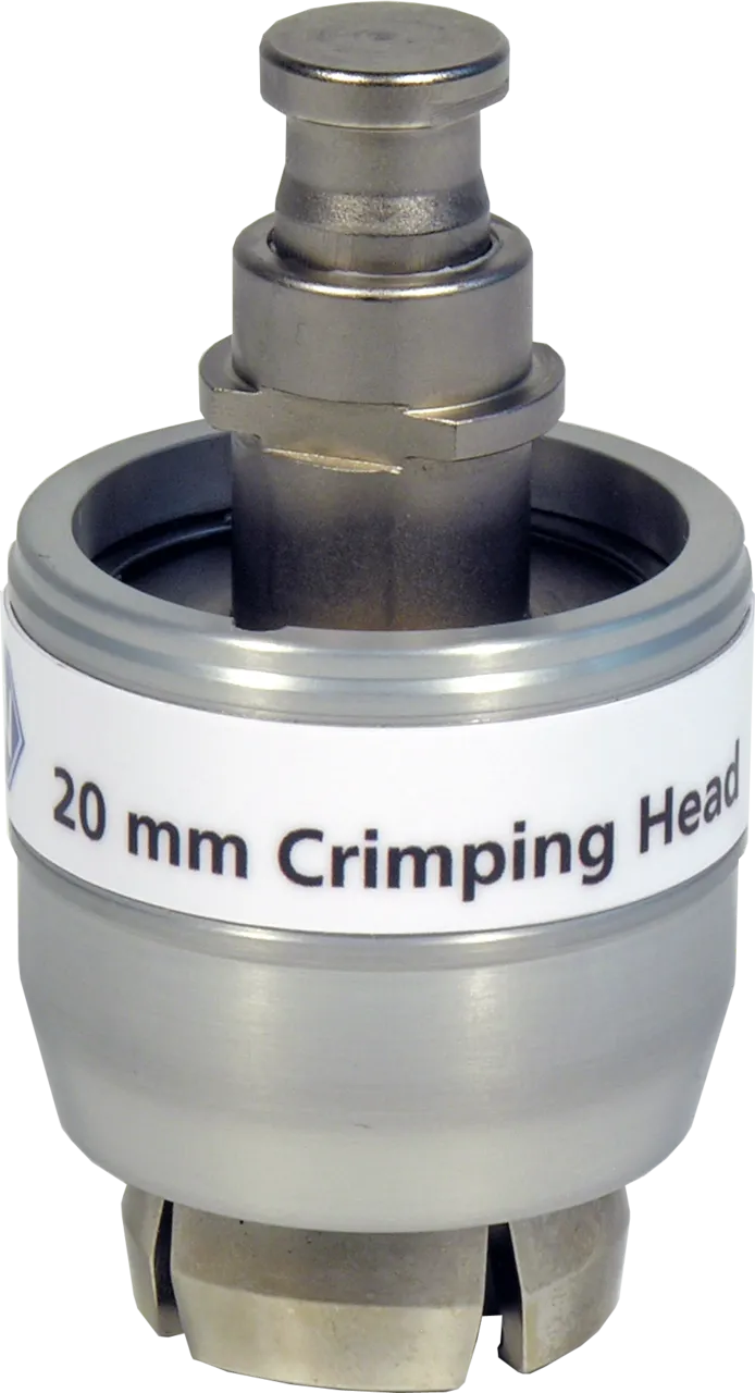 Crimping head for 20 mm Crimp Caps (for electronic high power crimping tool 735700) pack of 1