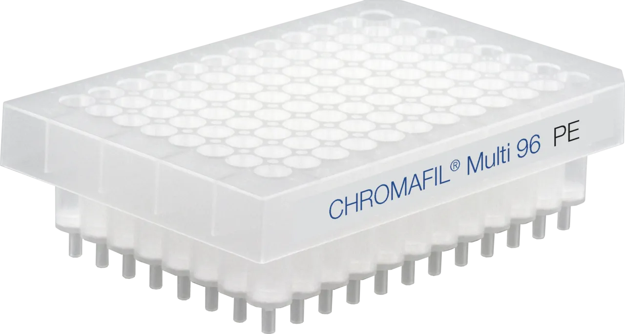 CHROMAFIL Multi 96 filter plate in 96-well format with PE filter elements (40-100 µm), monoblock