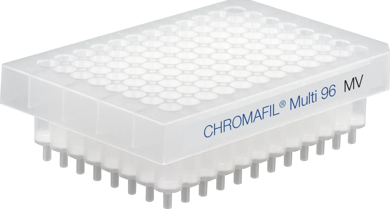 CHROMAFIL Multi 96 filter plate in 96-well format with cellulose mixed ester filter elements (0.45 µm) monoblock