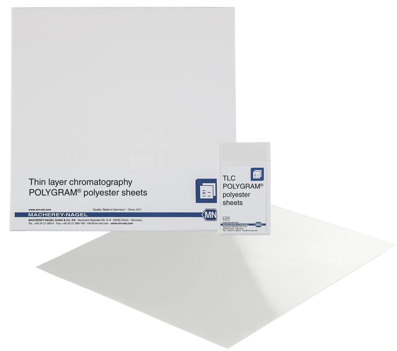 POLYGRAM sheets POLYAMIDE-6 UV254 size: 5 x 20 cm pack of 50
