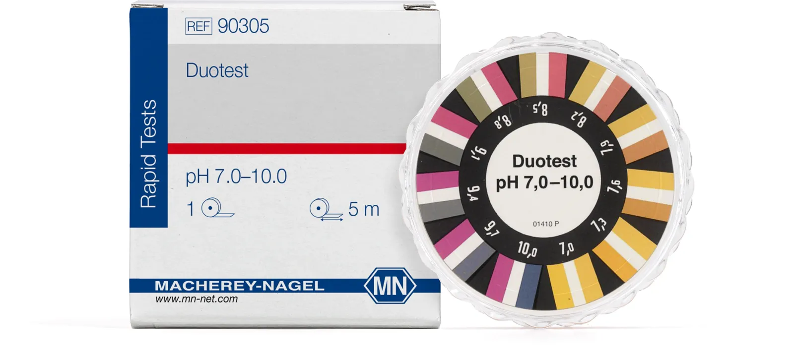 DUOTEST pH 7.0 - 10.0 reel of 5 m length, width: 10 mm