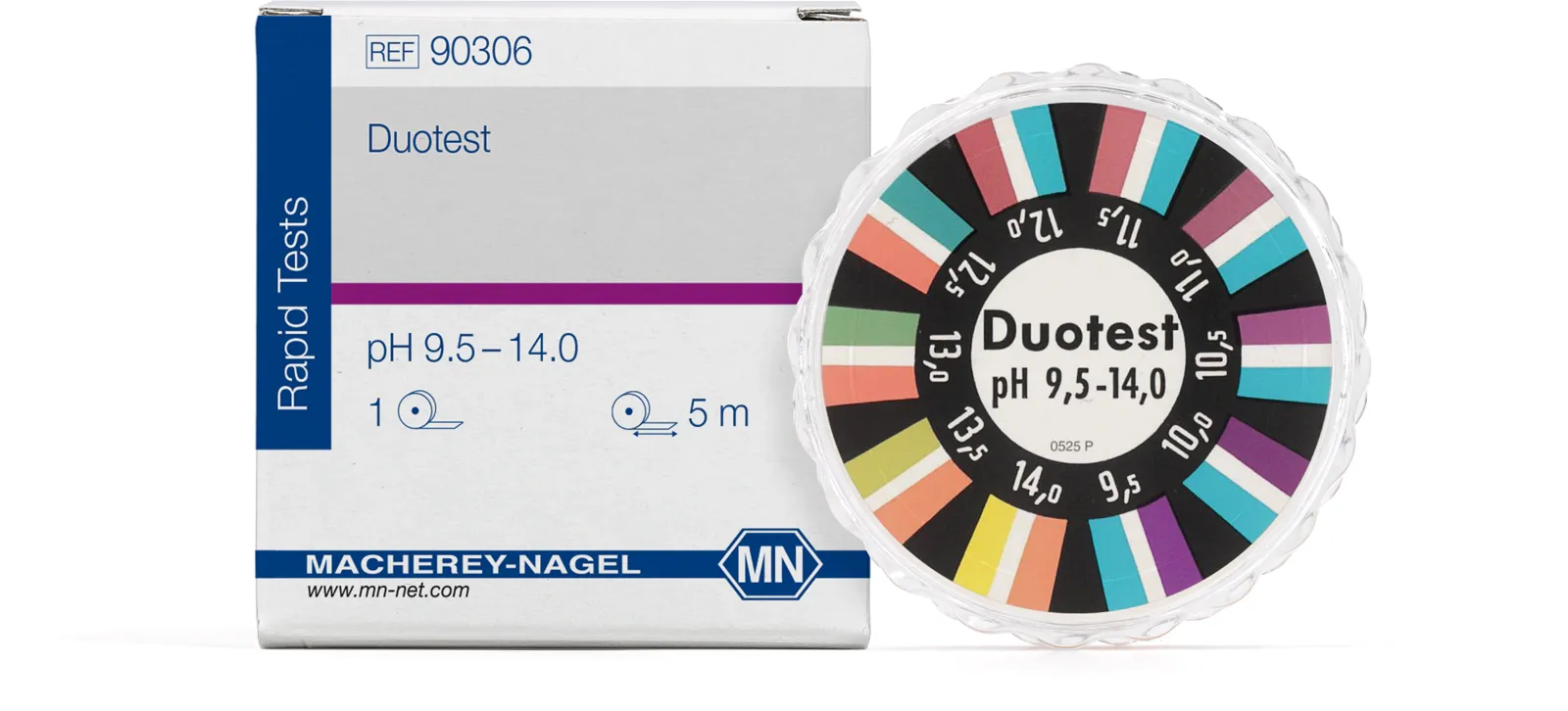 DUOTEST pH 9.5 - 14.0 reel of 5 m length, width: 10 mm