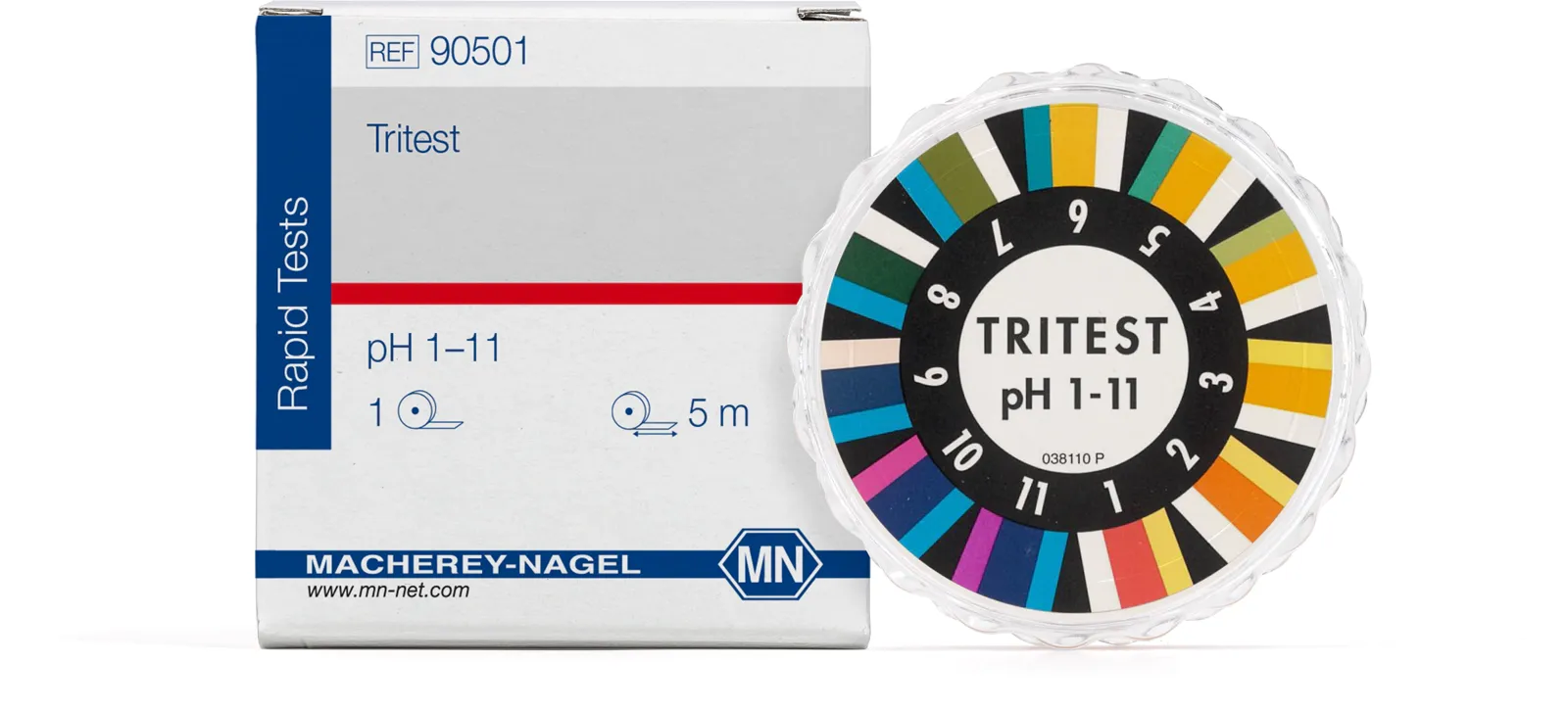 TRITEST pH 1 - 11 reel of 5 m length, width: 10 mm