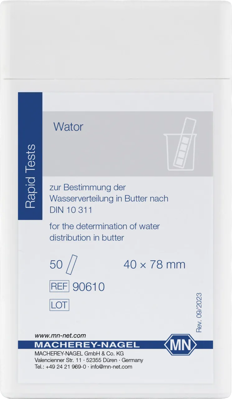 Wator sheets 78 x 40 mm sufficient for 50 determinations