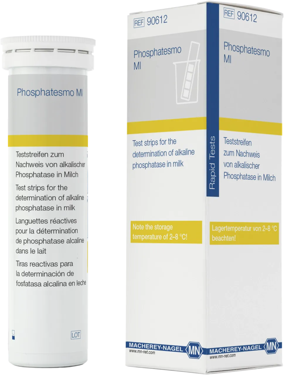 Qualitative test paper Phosphatesmo MI for Phosphatase in milk