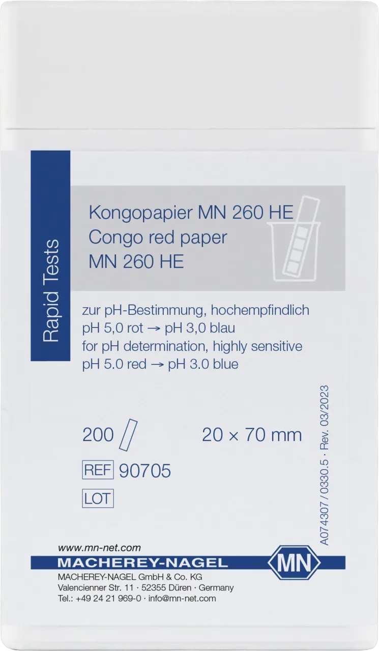 Congo paper MN 260 HE box of 200 strips 20 x 70 mm minimum order quantity: 5 pcs.