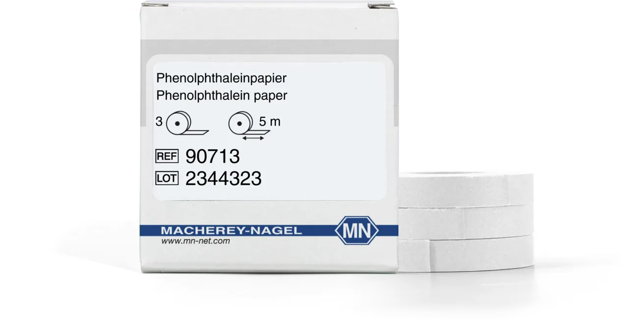 Phenolphthalein paper refill pack with 3 reels