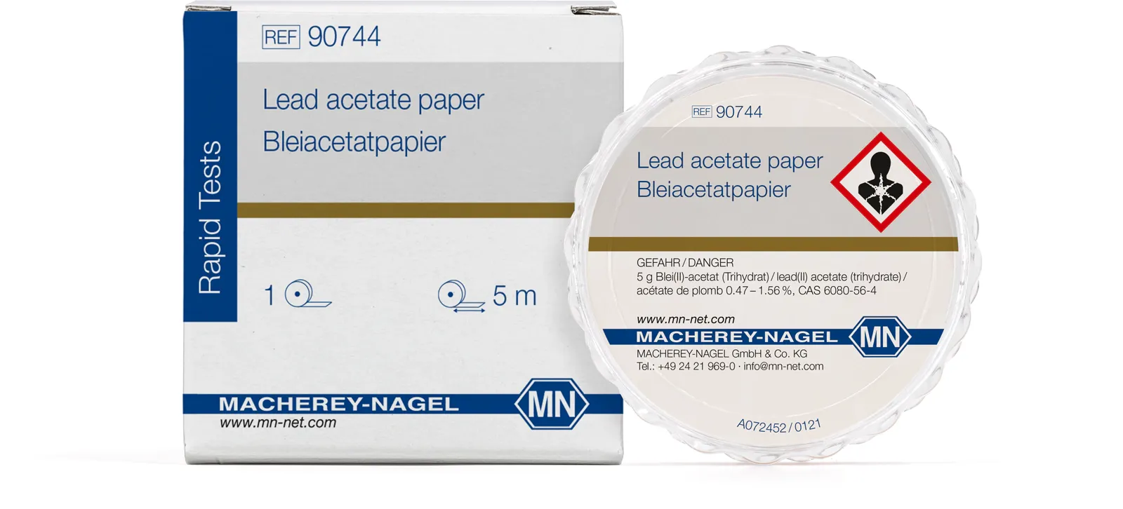 Lead acetate paper test paper reel of 5 m length, 7 mm wide minimum order quantity: 5 piece