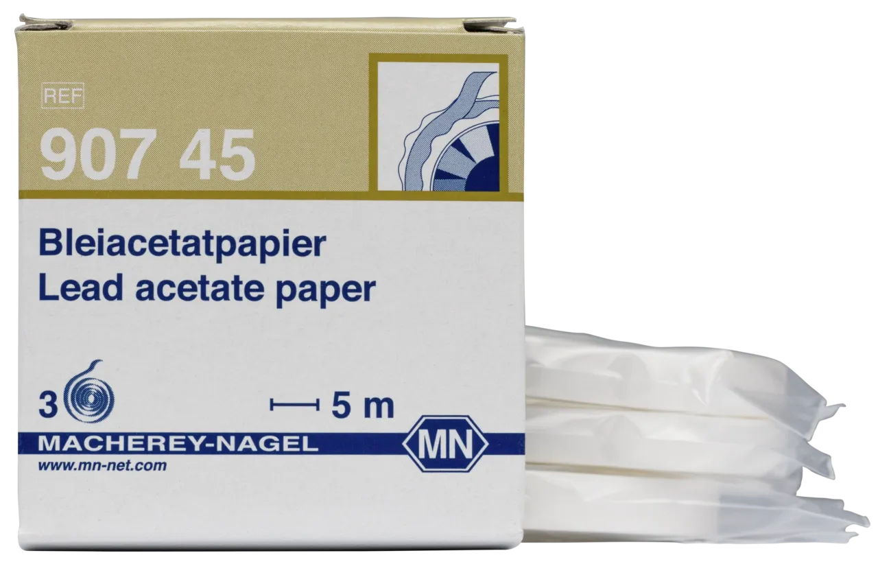 Lead acetate paper refill pack with 3 reels