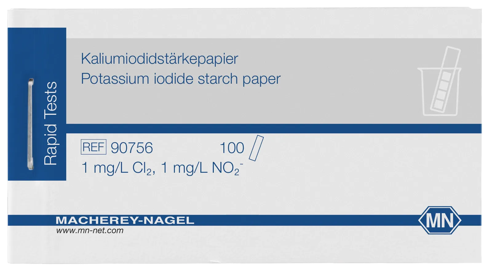 Potassium iodide starch paper MN 816 N booklet 10 x 75 mm sufficient for 100 determinations minimum order quantity: 5 pieces
