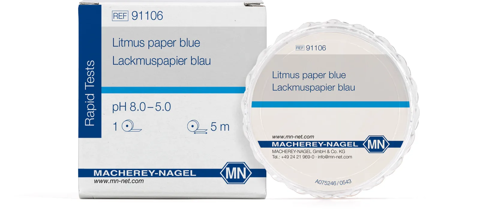 Litmus paper blue reel of 5 m length, width: 7 mm minimum order quantity: 5 pcs.