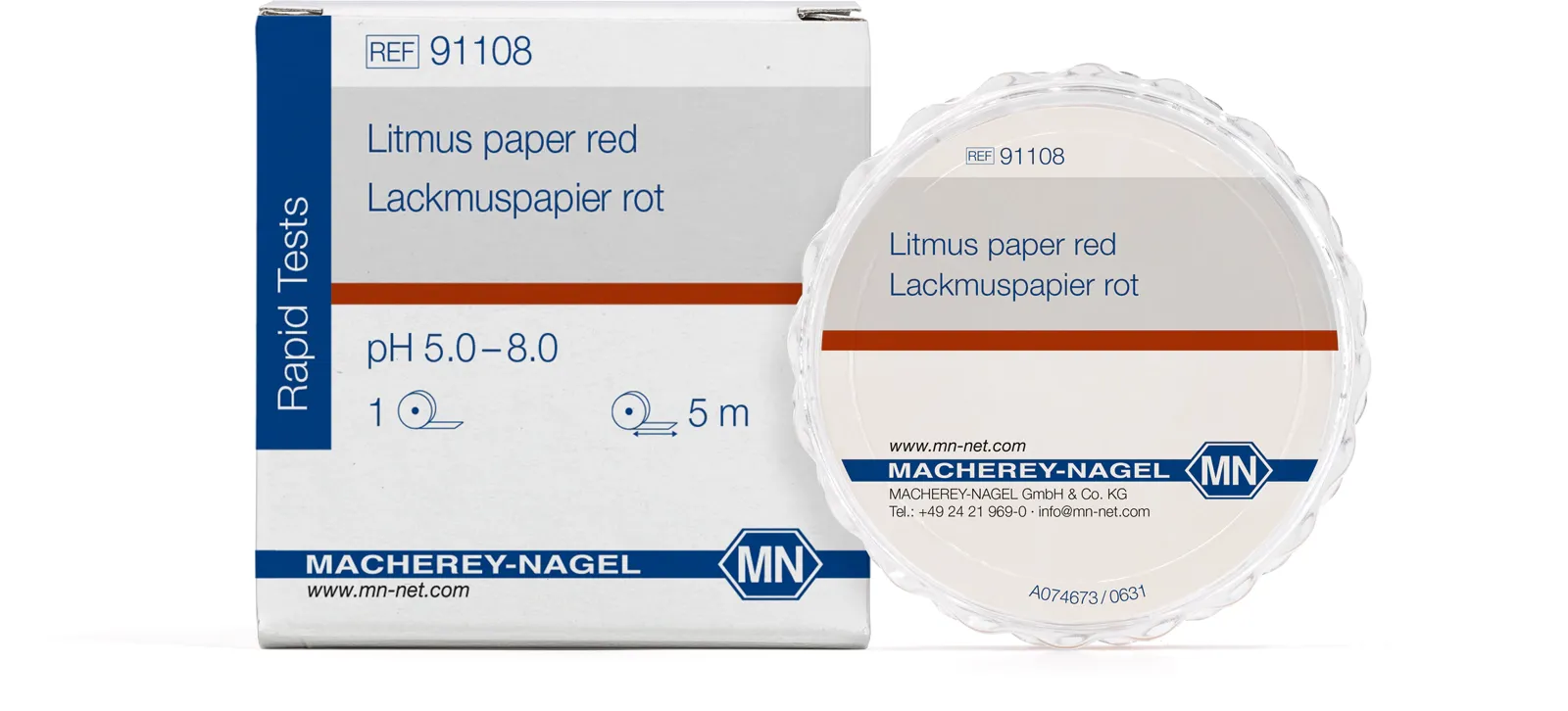 Litmus paper red reel of 5 m length, width: 7 mm minimum order quantity: 5 pcs.