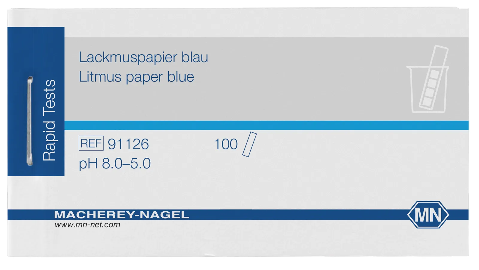 Litmus paper blue booklet of 100 strips 10 x 75 mm minimum order quantity: 5 pcs.