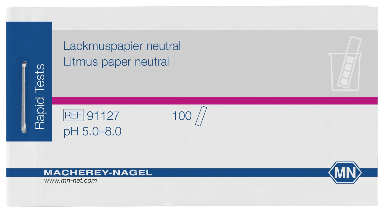 Litmus paper neutral booklet of 100 strips 10 x 75 mm minimum order quantity: 5 pcs.