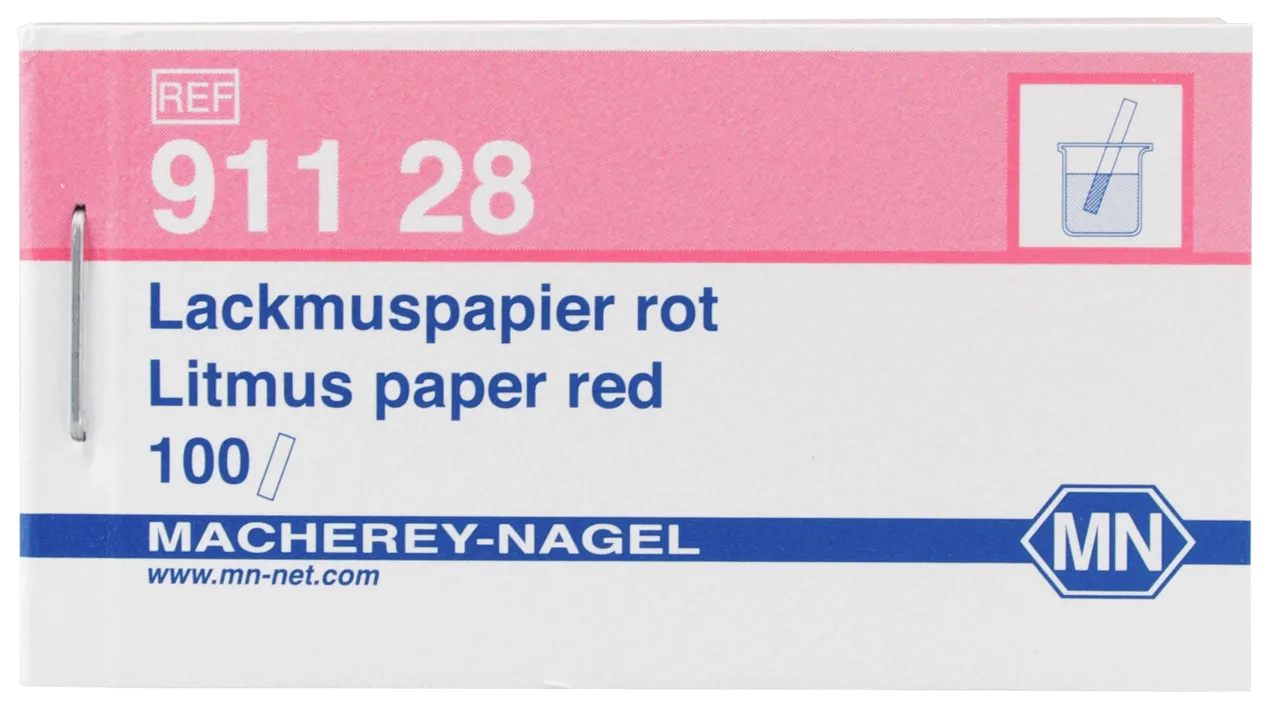 Litmus paper red booklet of 100 strips 10 x 75 mm minimum order quantity: 5 pcs.