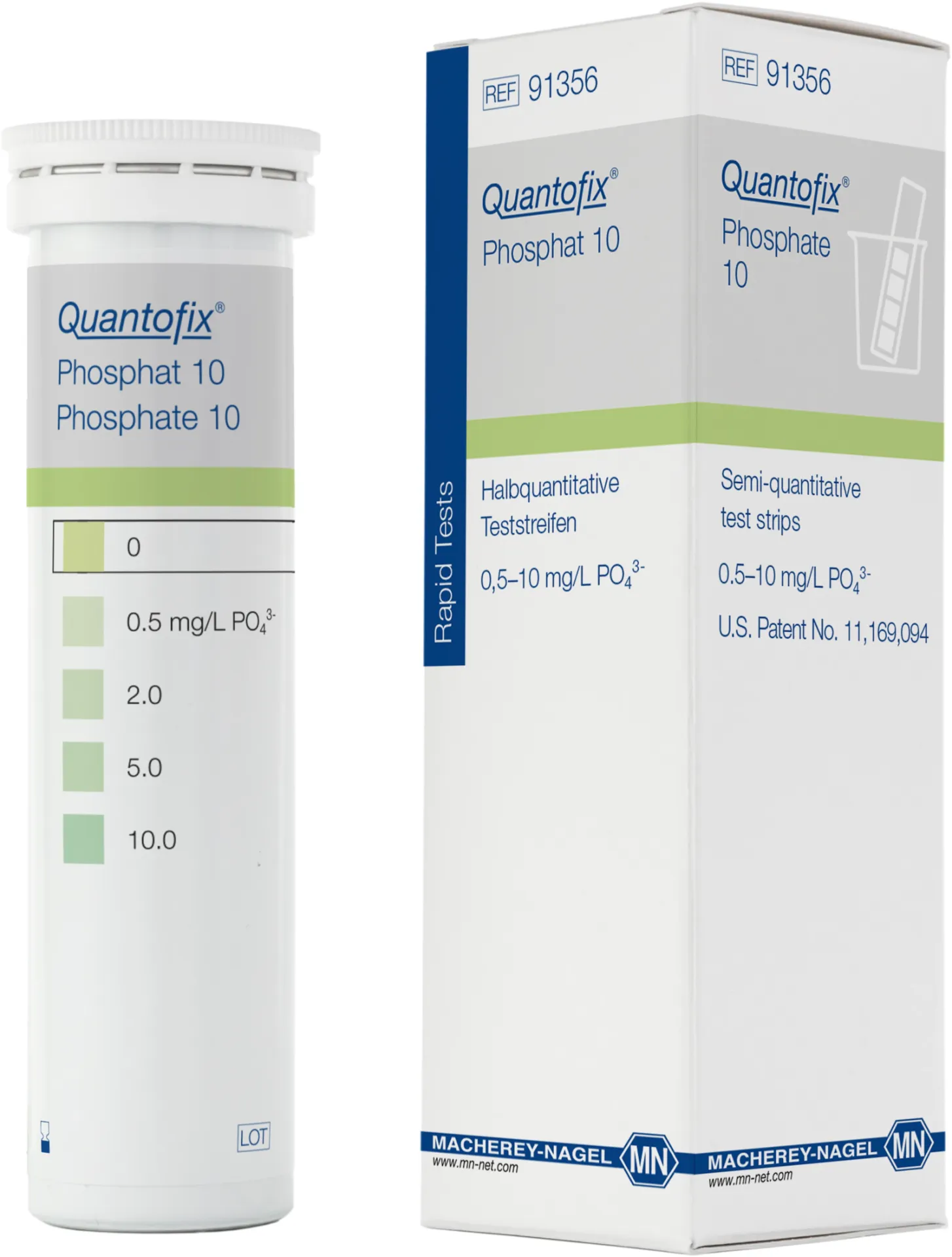 QUANTOFIX Phosphate test strips 6 x 95 mm measuring range: 0-0.5-2-5-10 mg/L Phosphate sufficient for 50 determinations