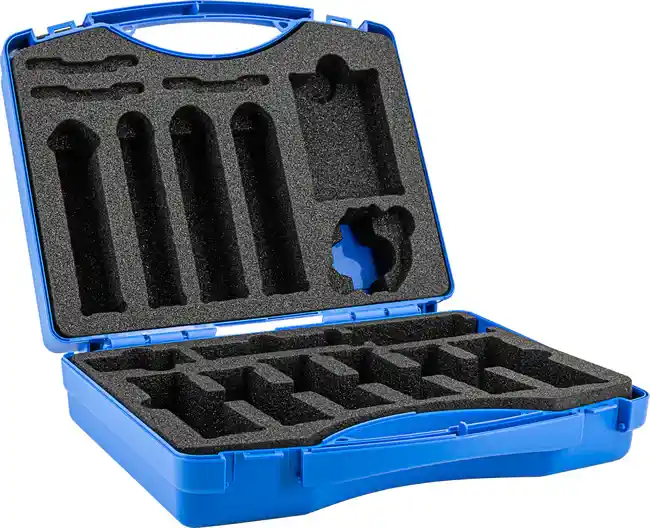 Test paper analysis case Empty case with foam inlay for individual equipment with pH indicator paper, test strips for semi-quantitative determinations, test papers for qualitative determinations