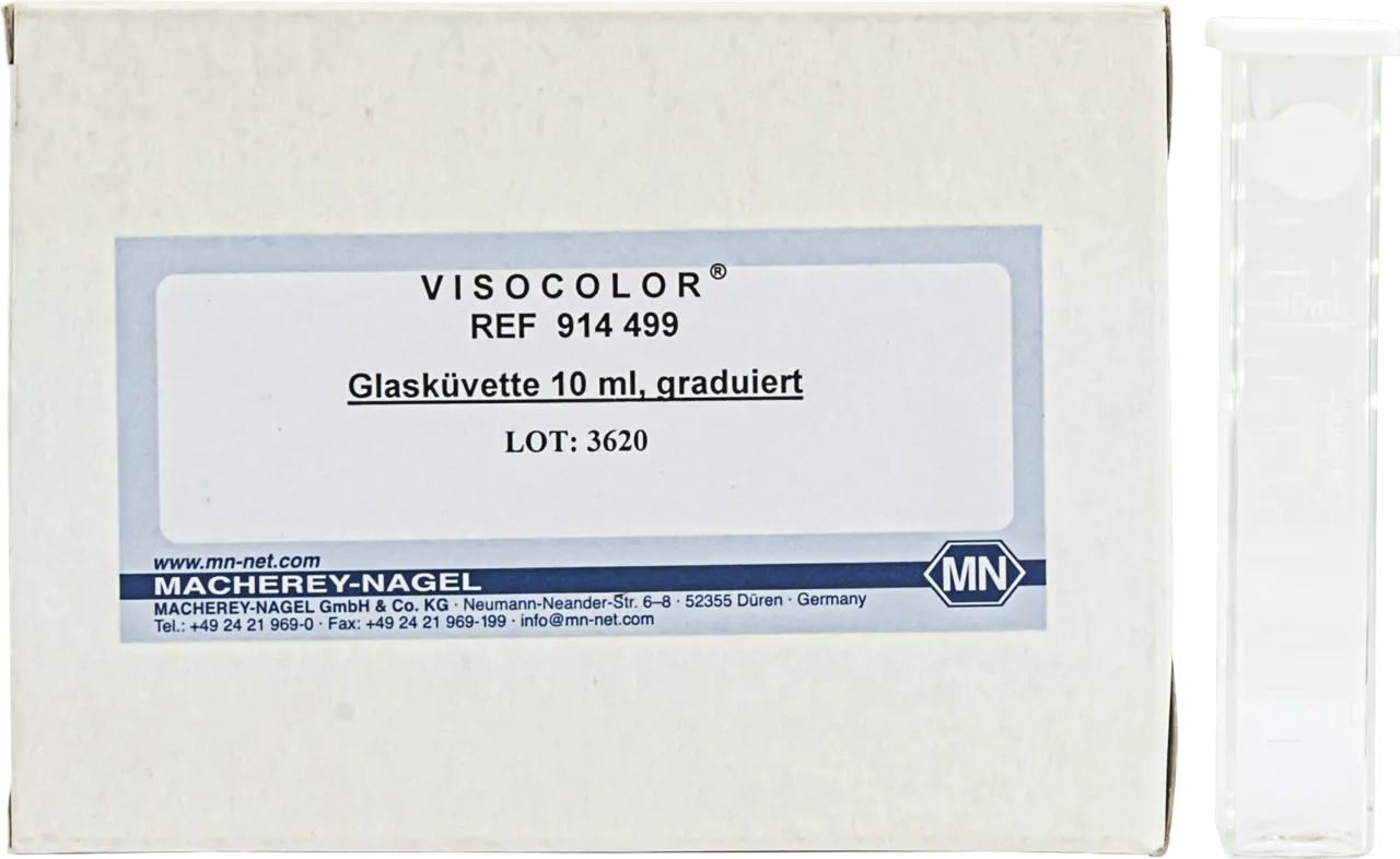 VISOCOLOR Glass cell 10 mL graduated