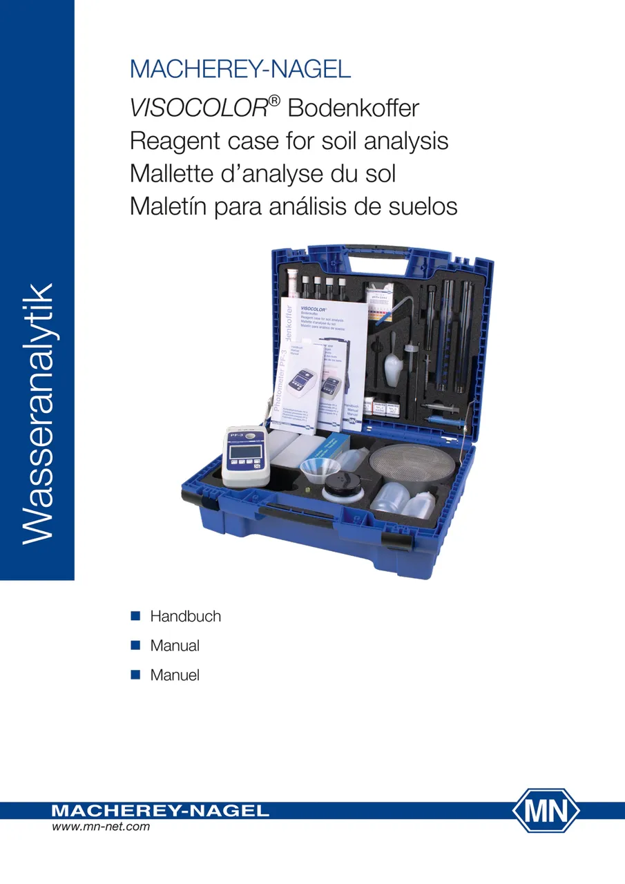 VISOCOLOR - Manual for Reagent case for soil analyses