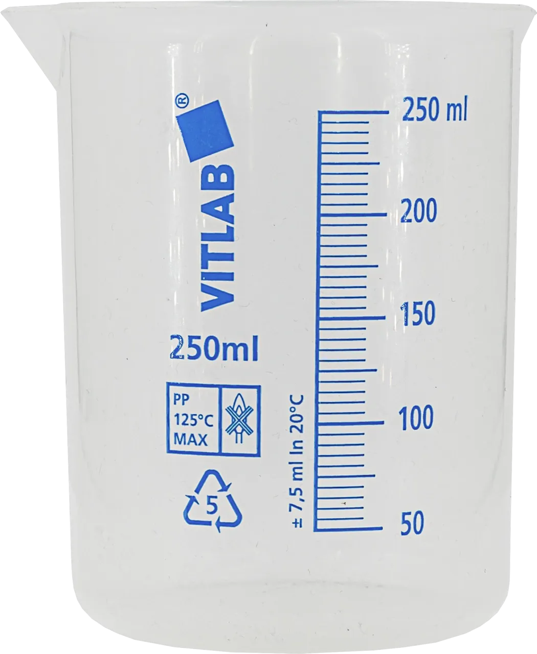VISOCOLOR Reagent case for soil analysis Sample beaker 250 mL, pack of 5