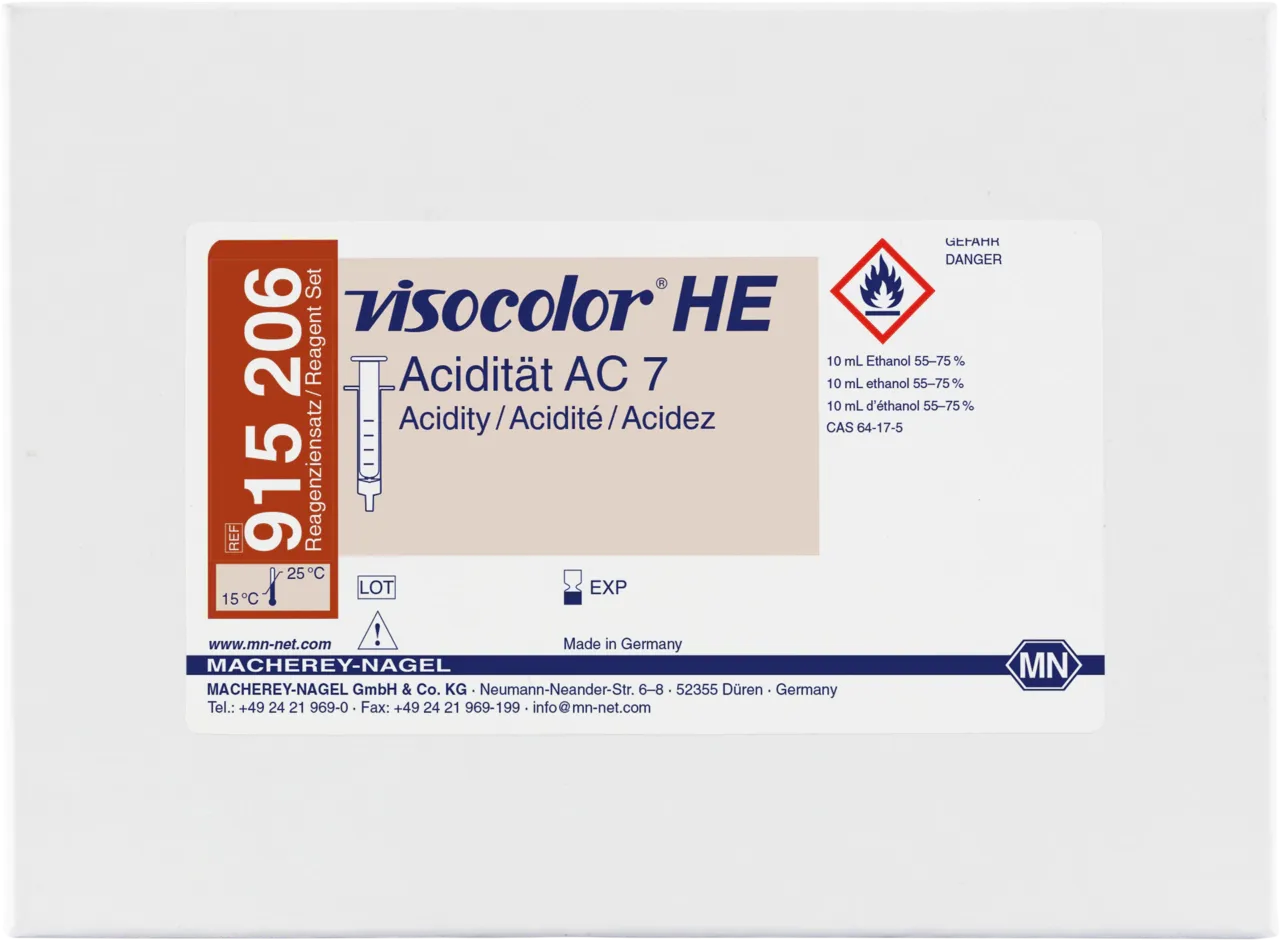 VISOCOLOR HE Acidity AC 7 titration test kit - refill pack - measuring range: 0.2-7.0 mmol/L H+ sufficient for 200 determinations