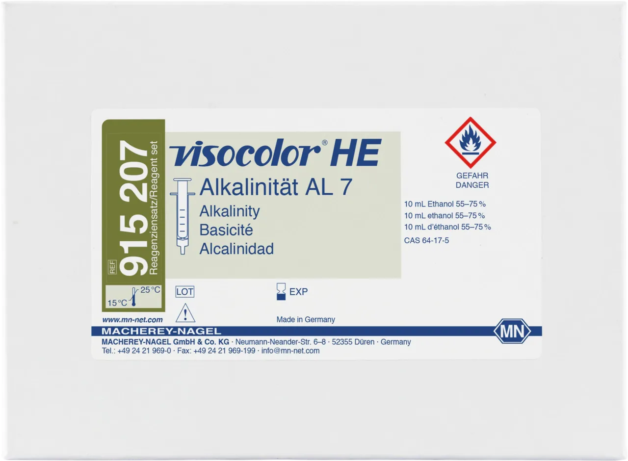 VISOCOLOR HE Alkalinity AL 7 titration test kit - refill pack - measuring range: 0.2-7.2 mmol/L OH- sufficient for 200 determinations