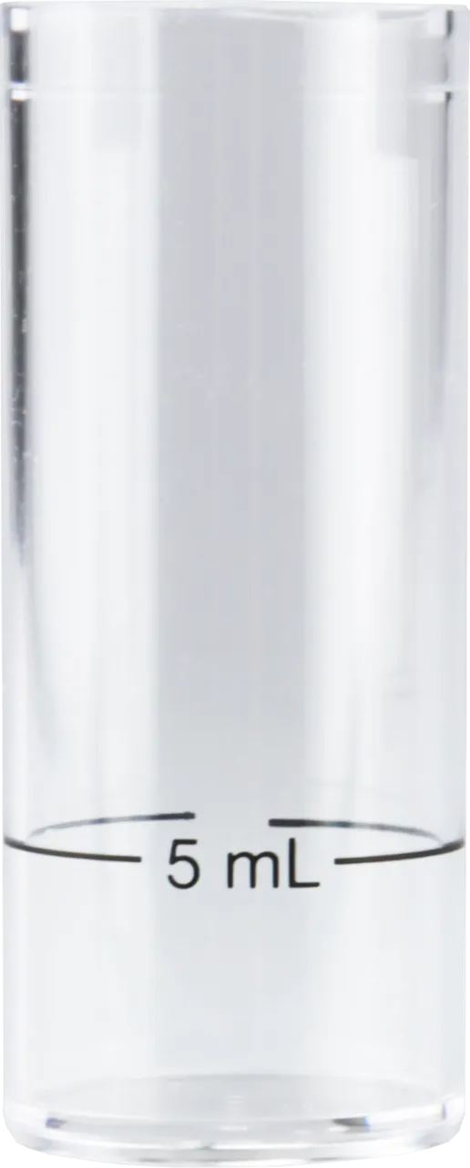 VISOCOLOR Titration test tube with 5 mL marking