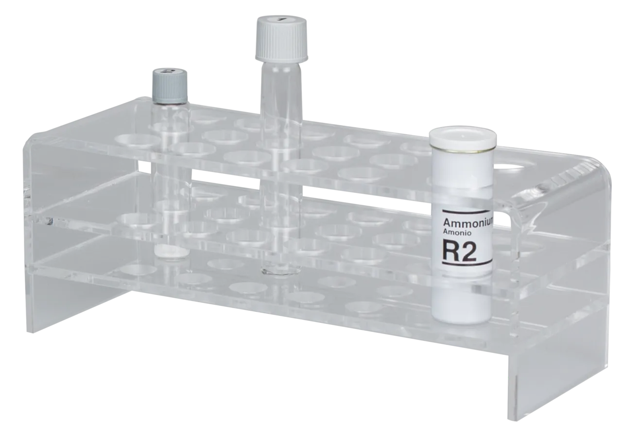 NANOCOLOR Holder for 15 round glass tubes and 2 tubes for sample digestion