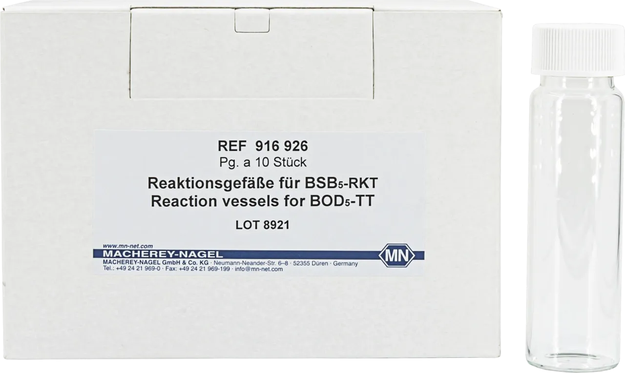 Reaction vessels for BOD5 cuvette test pack of 10