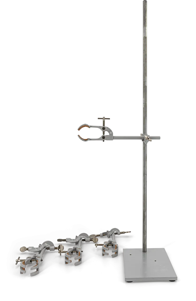 NANOCOLOR stand with clamps and bosses for 4 separation funnels, height 70 cm