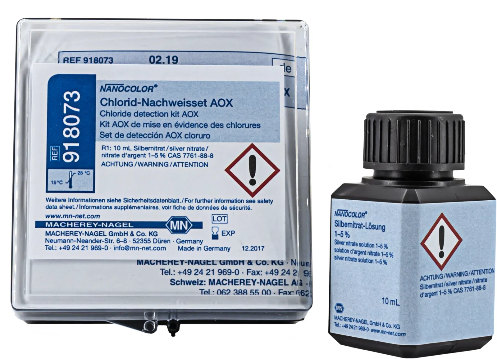 NANOCOLOR Chloride detection kit for AOX determinations with high chloride contents pack of 10 mL