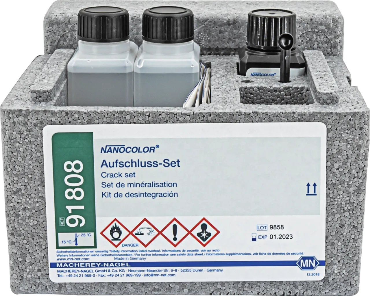 NANOCOLOR Crack set __UN 3316 Chemical kit 9 II 0.100 L ADR/GGVSEB M11 (E) ADR 3.3.1/251: LQ PAX 960 10 Kg CAO 960 10 Kg