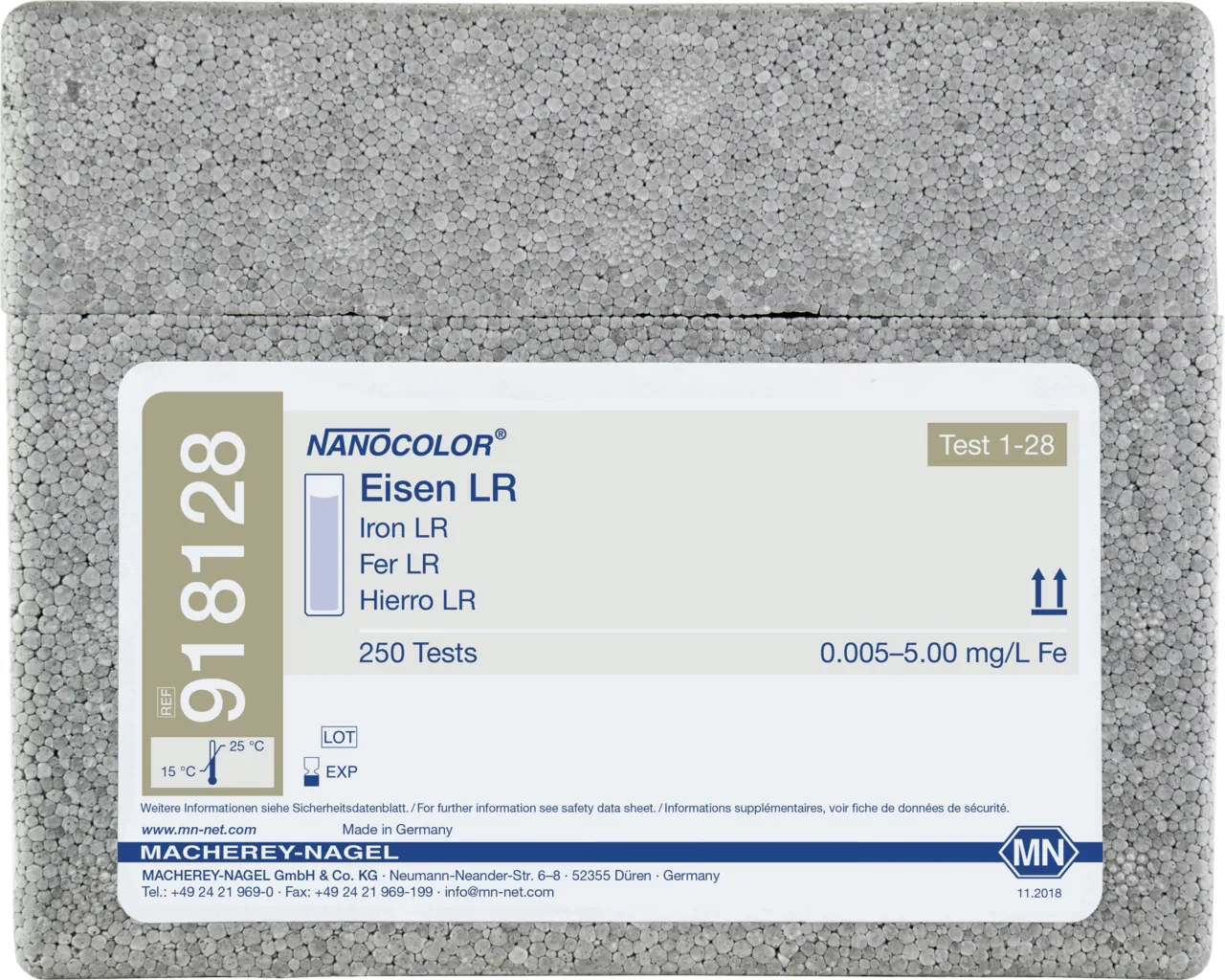 NANOCOLOR Iron LR Standard test 0.005 - 5.00 mg/L Fe