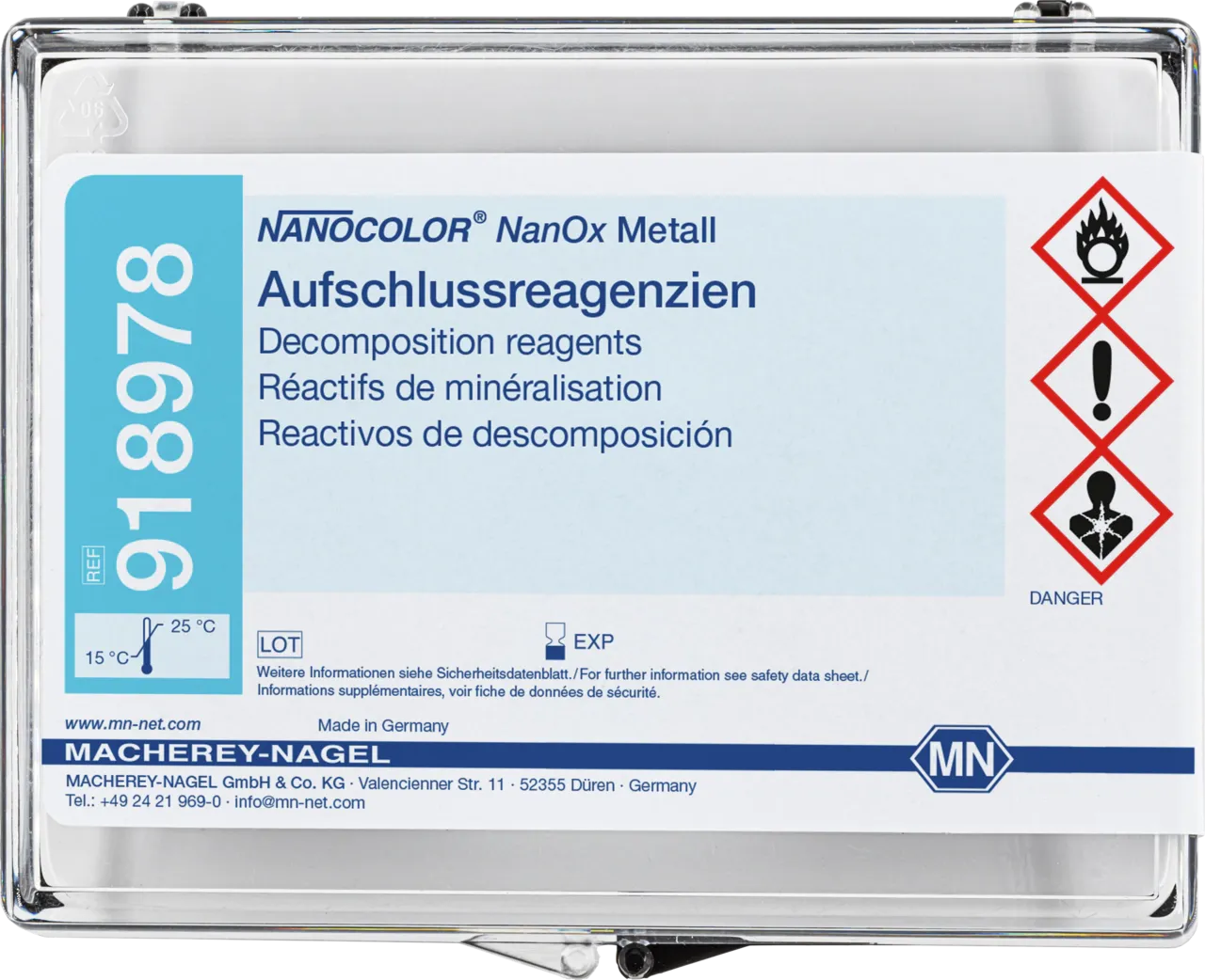 NANOCOLOR NanOx Metal pack of 30 g decomposition reagent with spoon and 15 g neutralization reagent with micro spoon