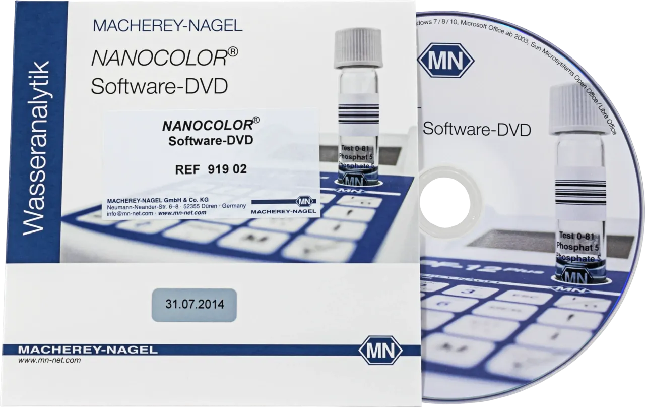 NANOCOLOR Software DE / GB / FR / PT / ES / IT / NL for 500D, 400D, 350D, 300D, 250D, PF-12, PF-12 Plus, PF-3 und Biofix Lumi-10