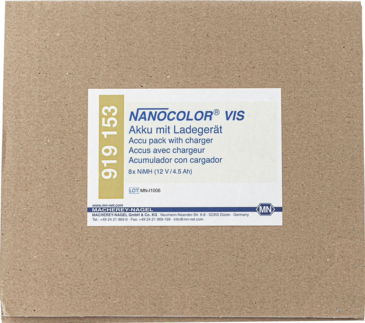 NANOCOLOR External battery back with charger for NANOCOLOR Spectrophotometer VIS NiMH, 4500 mAh, in Al housing