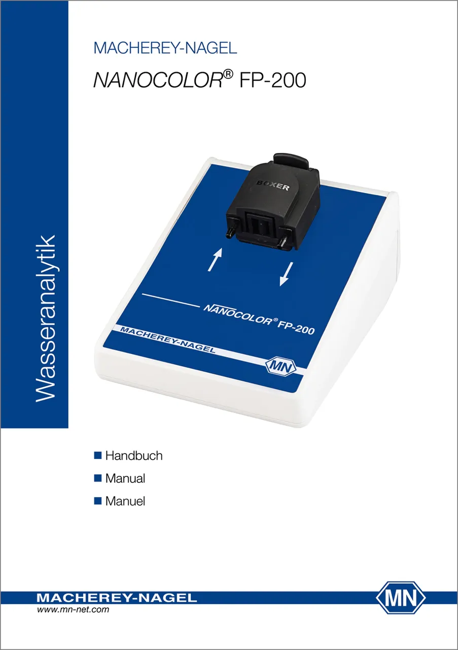 Manual for sipper module NANOCOLOR FP-200