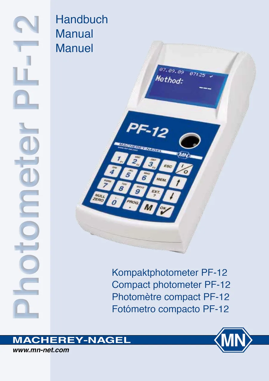 Photometer PF-12 Manual