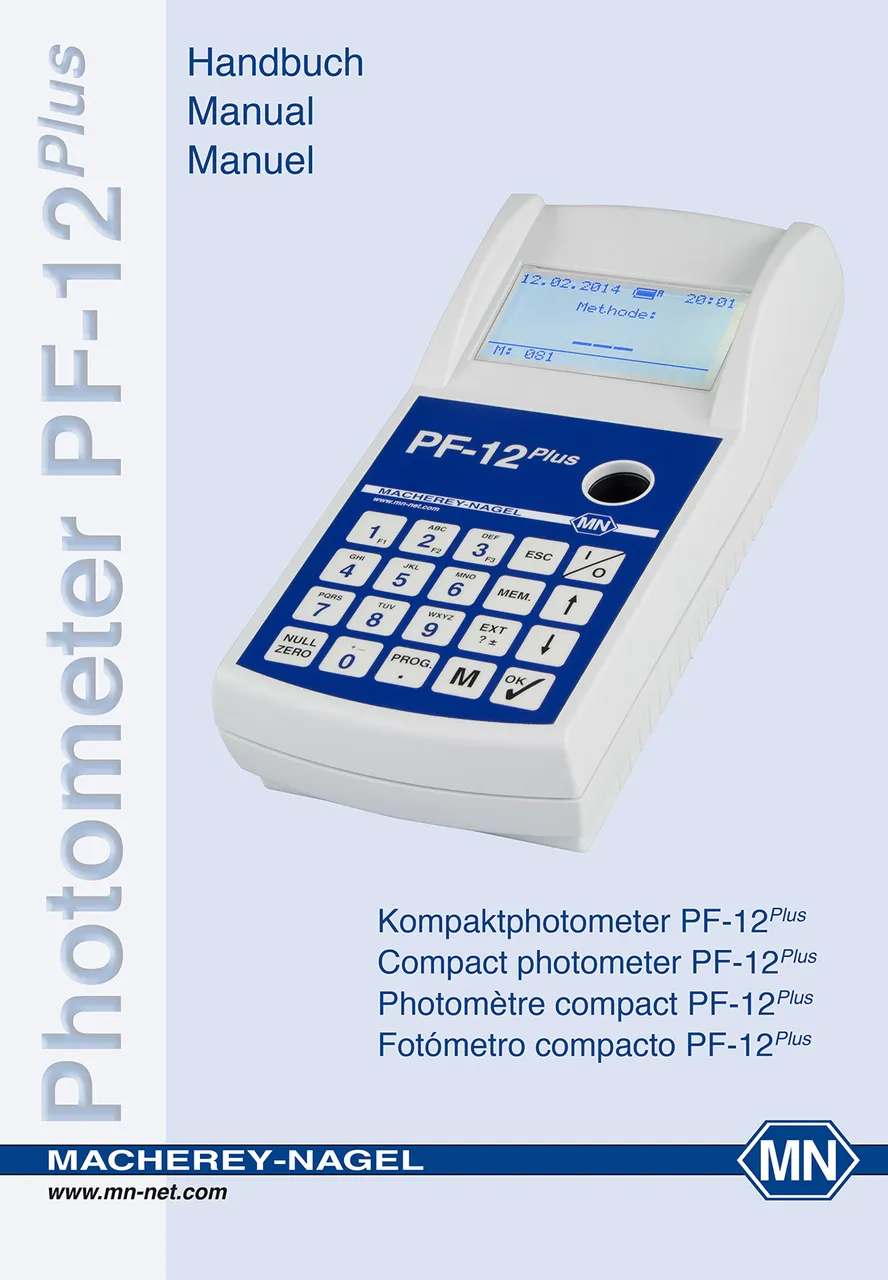 Photometer PF-12 Plus Manual