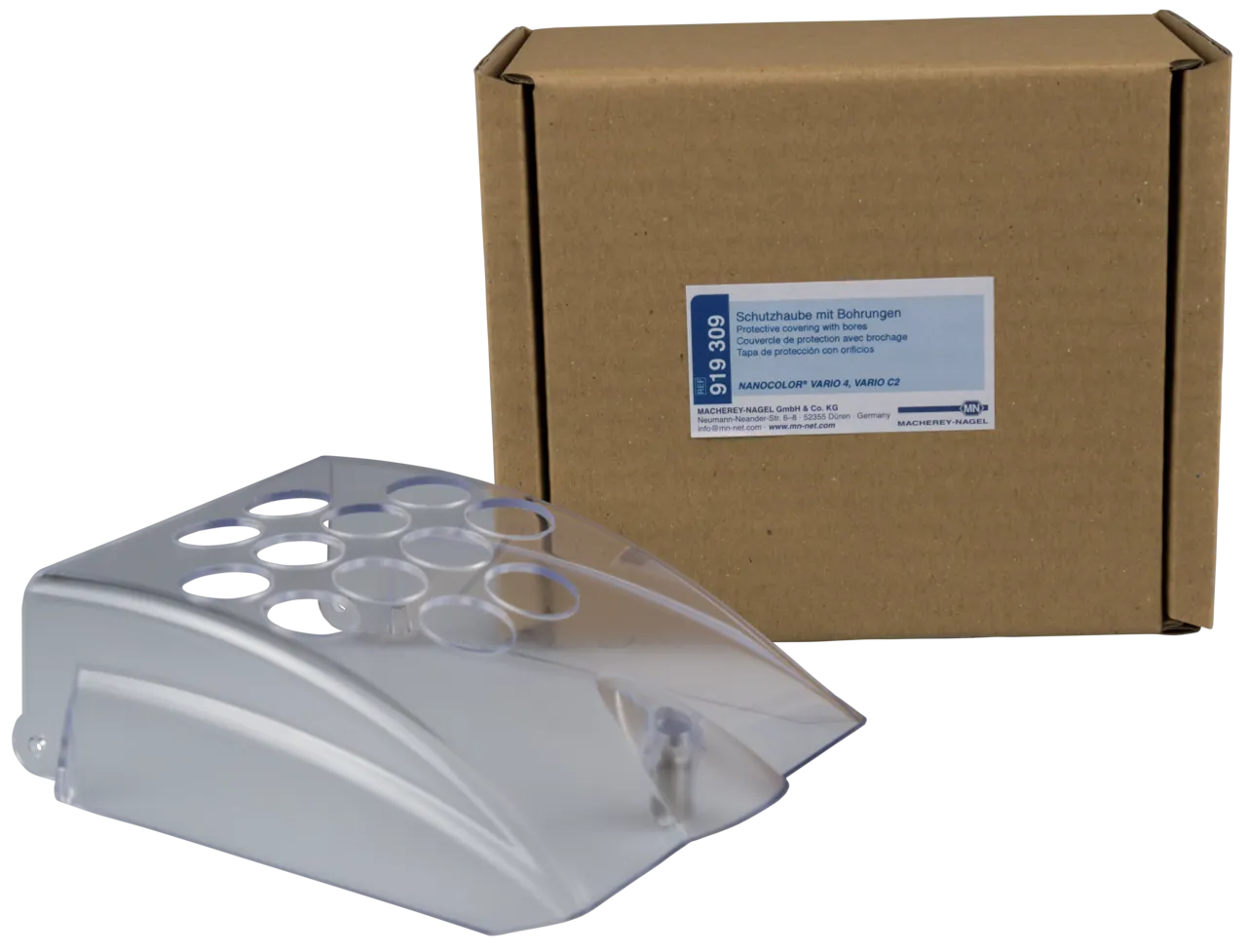NANOCOLOR Protective cover with bores for TOC and easily liberated cyanide tests for heating blocks VARIO 4 and VARIO C2, - clear