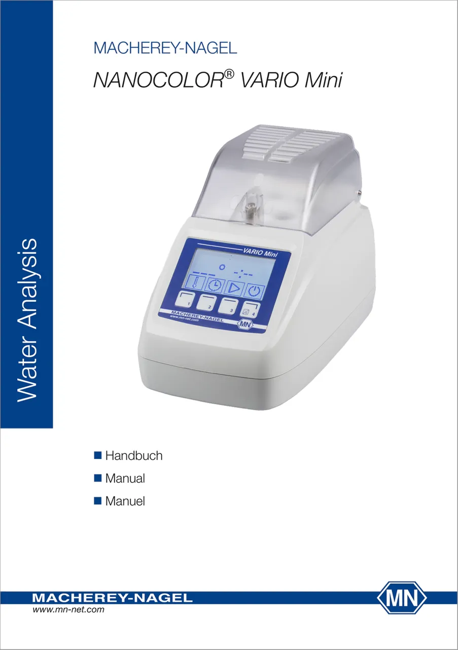 Manual for NANOCOLOR VARIO Mini 4-lingual: DE/EN/FR/ES