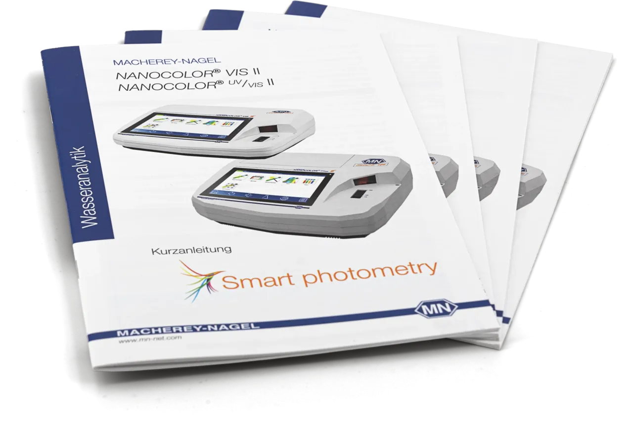 Manual (quickstart guide) for NANOCOLOR® UV/VIS II and NANOCOLOR® VIS II