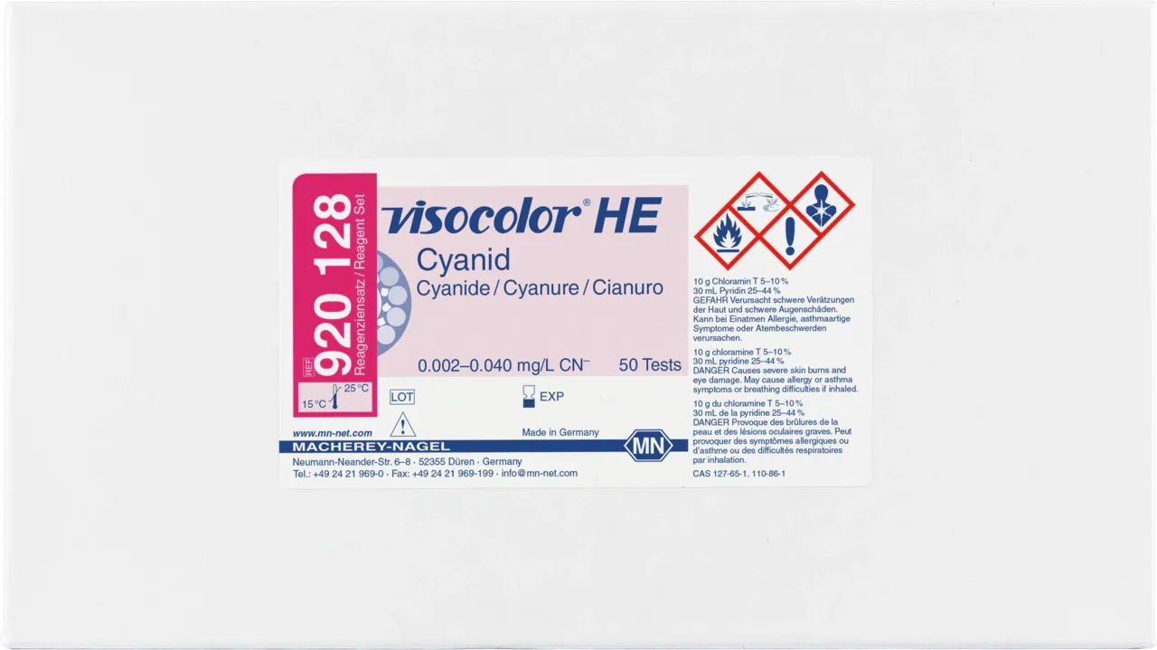 VISOCOLOR HE Cyanide highly sensitive test kit - refill pack - measuring range: 0.002-0.040 mg/L CN- sufficient for 50 determinations