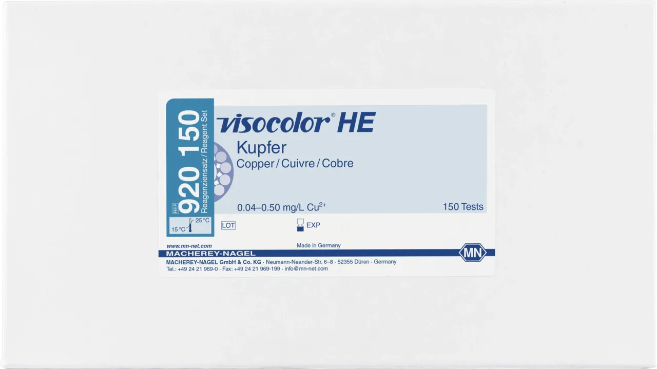VISOCOLOR HE Copper highly sensitive test kit - refill pack - measuring range: 0.04-0.50 mg/L Cu2+ sufficient for 150 determinations