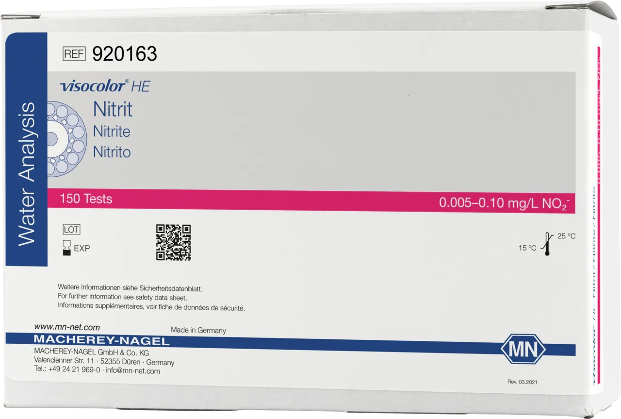 VISOCOLOR HE Nitrite highly sensitive test kit - refill pack - measuring range: 0.005-0.10 mg/L NO2- sufficient for 150 determinations
