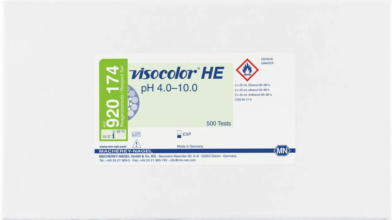 VISOCOLOR HE pH 4.0-10.0 highly sensitive test kit - refill pack - measuring range: 4.0-10.0 sufficient for 500 determinations EQ Excepted Quantities