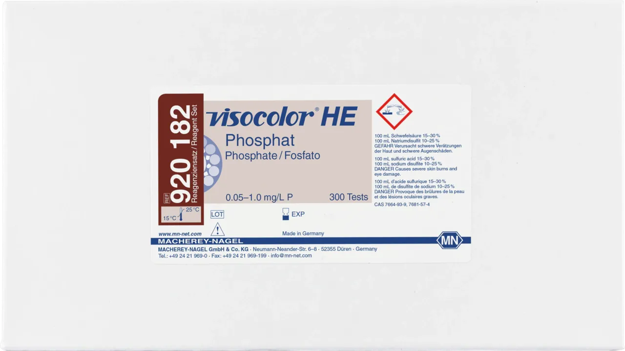 VISOCOLOR HE Phosphate highly sensitive test kit - refill pack - measuring range: 0.05-1.0 mg/L P sufficient for 300 determinations