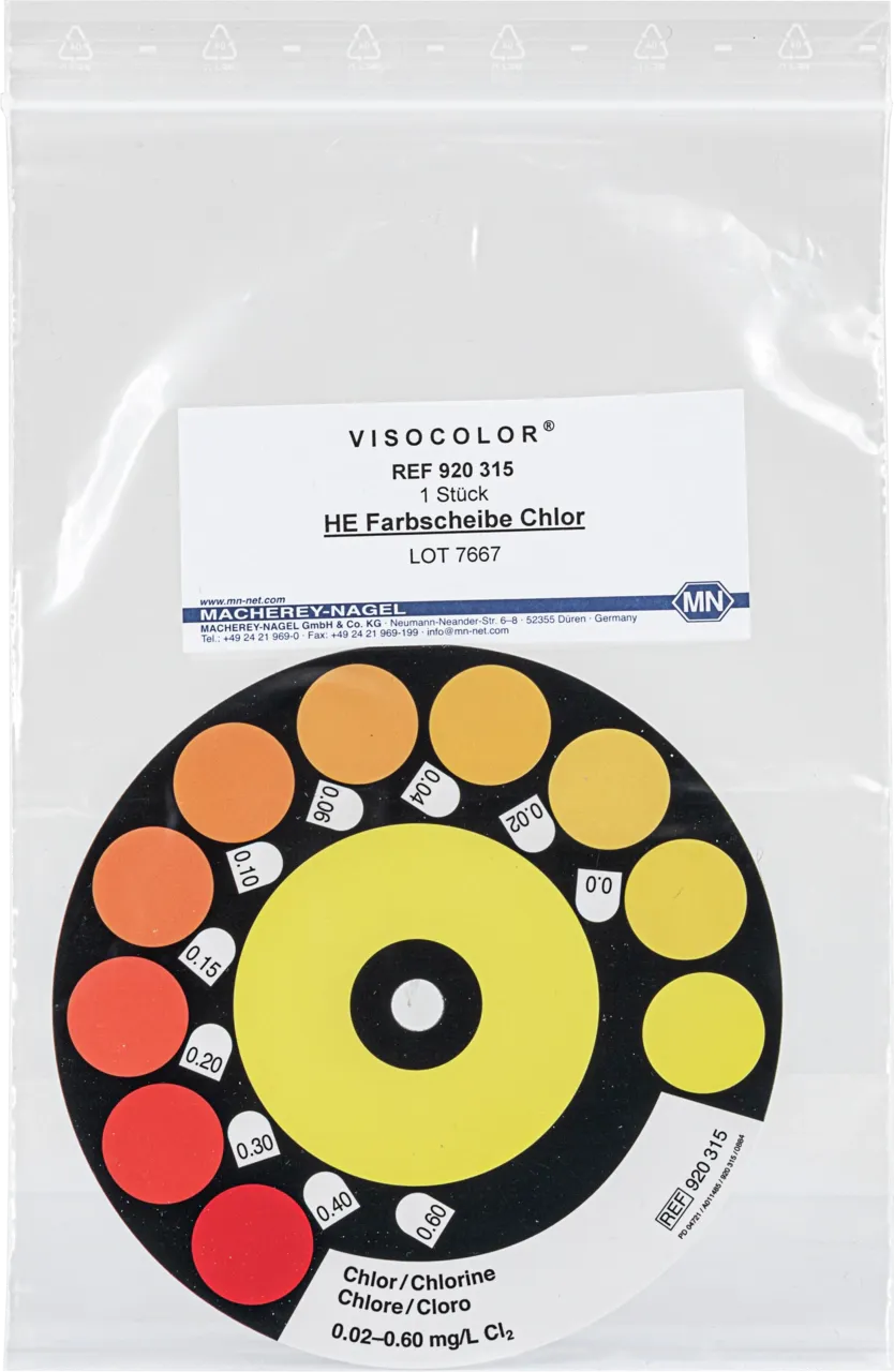 VISOCOLOR HE Colour comparison disk Chlorine suitable for cat. no. 920015