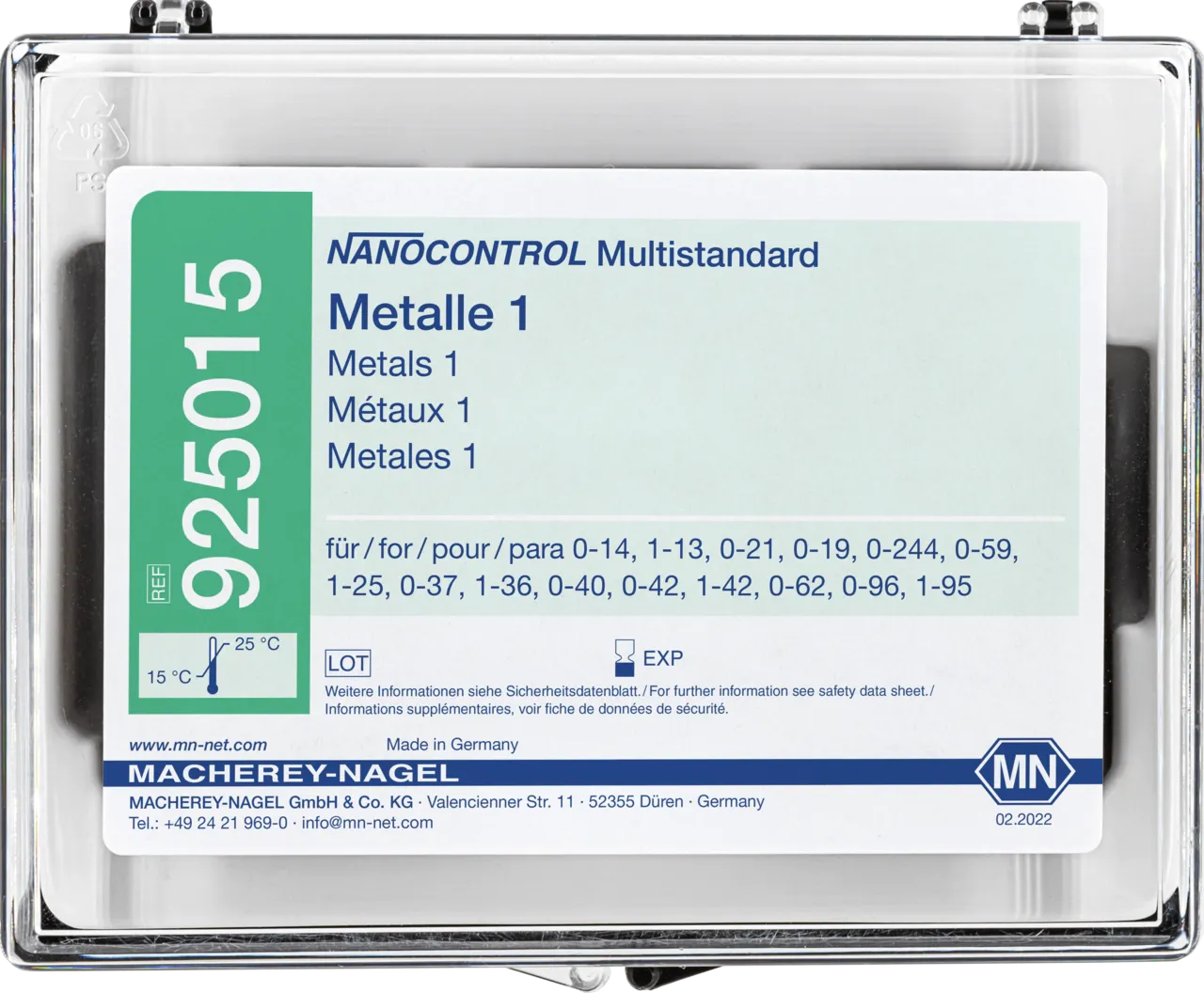 NANOCONTROL Multistandard "Metals 1" for analytical control