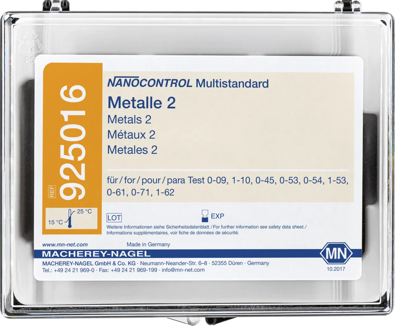 NANOCONTROL Multistandard "Metals 2" for analytical control